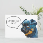 Happy Vaderdag Dog Dad Brussels Griffon Custom Feestdagenkaart (Staand voorkant)