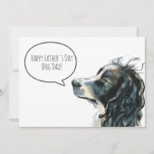 Happy Vaderdag Dog Dad Springer Spaniel Custom Feestdagenkaart (Voorkant)