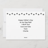 Happy Vaderdag Dog Dad Springer Spaniel Custom Feestdagenkaart (Achterkant)