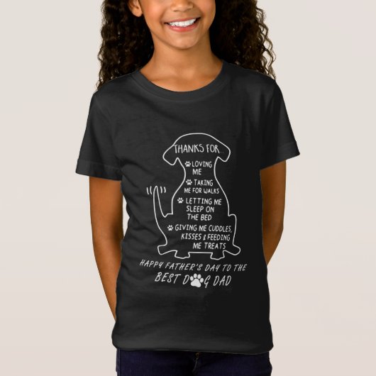 Happy Vaderdag Dog Dad T-shirt (Voorkant)