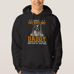 Happy Vaderdag Duitse Spitz Dog Papa Voor Mannen Hoodie