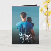 Happy Vaderdag Elegant Custom Photo, pap love Kaart (Gele Bloem)