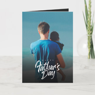 Happy Vaderdag Elegant Custom Photo, pap love Kaart