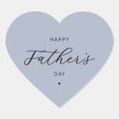 Happy Vaderdag Elegant Script Typografie Klasse Hart Sticker (Voorkant)