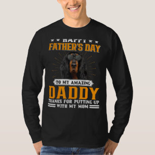 Happy Vaderdag English Setter Dog Dad for Men T-shirt
