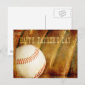 Happy Vaderdag Faded Honkbal Briefkaart (Voorkant / Achterkant)