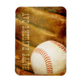 Happy Vaderdag Faded Honkbal Magneet (Verticaal)