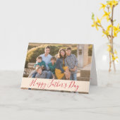 Happy Vaderdag Family Foto Kaart (Gele Bloem)