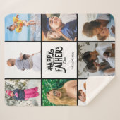 Happy Vaderdag Family Foto Sherpa Deken (Voorkant (horizontaal))