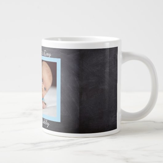 Happy Vaderdag, Faux Chalkboard, aangepaste foto Grote Koffiekop (Rechts)