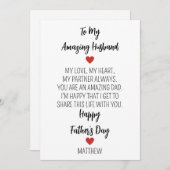 Happy Vaderdag Feestdagenkaart (Voorkant / Achterkant)