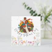 Happy Vaderdag Flat Announcement Kaart (Staand voorkant)