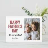 Happy Vaderdag Flat Wenskaart Kaart (Staand voorkant)