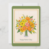 Happy Vaderdag Floral Boeket Kaart (Voorkant)