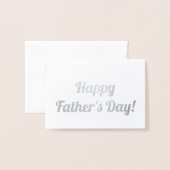 Happy Vaderdag Folie Kaarten (Voorkant met envelop)