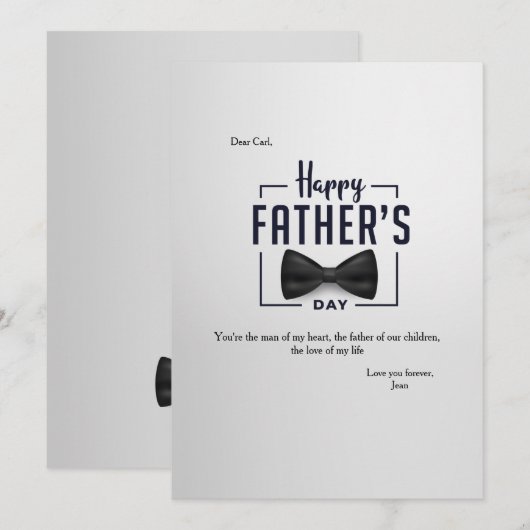 Happy Vaderdag Formal Holiday Card Feestdagenkaart (Voorkant / Achterkant)