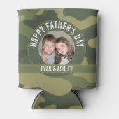 Happy Vaderdag - Foto Camouflage Green Blikjeskoeler (Voorkant)