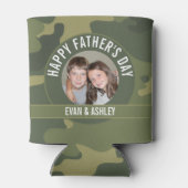 Happy Vaderdag - Foto Camouflage Green Blikjeskoeler (Achterkant)