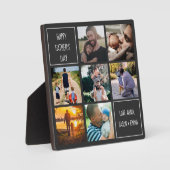 Happy Vaderdag foto collage, we houden van je vade Fotoplaat (Voorkant)