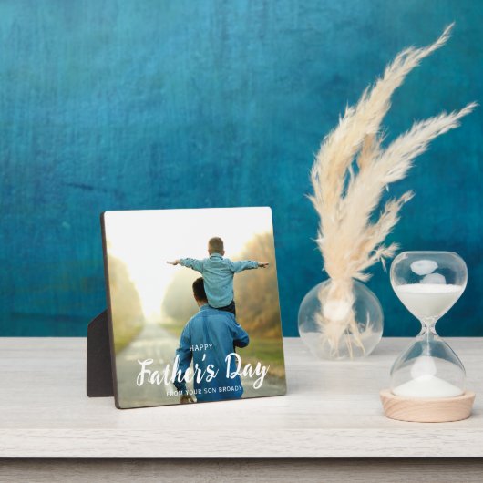 Happy Vaderdag foto gepersonaliseerd Fotoplaat (Insitu)