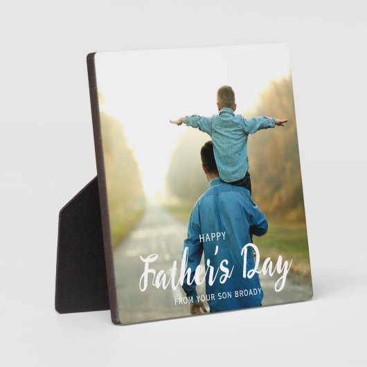 Happy Vaderdag foto gepersonaliseerd Fotoplaat (Voorkant)