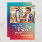 Happy Vaderdag foto Grappig verloop Feestdagenkaart (Voorkant / Achterkant)
