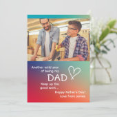 Happy Vaderdag foto Grappig verloop Feestdagenkaart (Staand voorkant)