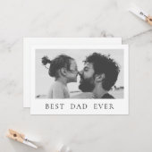 Happy vaderdag foto minimalistisch beste vader ooi kaart (Voorkant / Achterkant in situ)