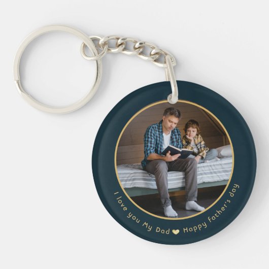 Happy Vaderdag foto sleutelhanger (Voorkant)
