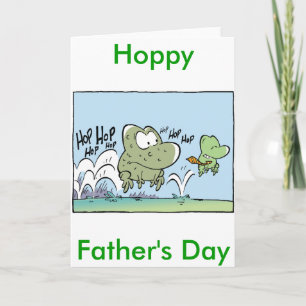 Happy Vaderdag Frog Cartoon Card Kaart