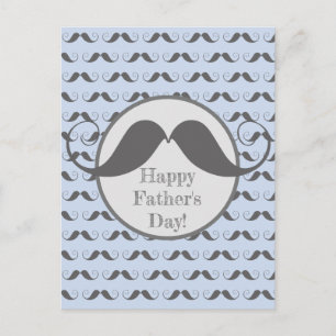 Happy Vaderdag - Fun Mustache Pattern Briefkaart