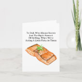 Happy Vaderdag gegrilde zalm Kaart (Voorkant)