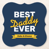 Happy Vaderdag | Gepersonaliseerd papieren Onderze Kartonnen Onderzetters (Voorkant)