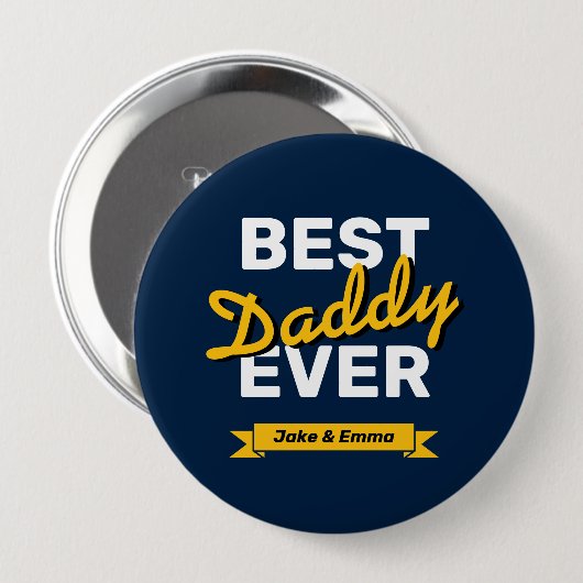 Happy Vaderdag | Gepersonaliseerde Button (Voorkant /achterkant)
