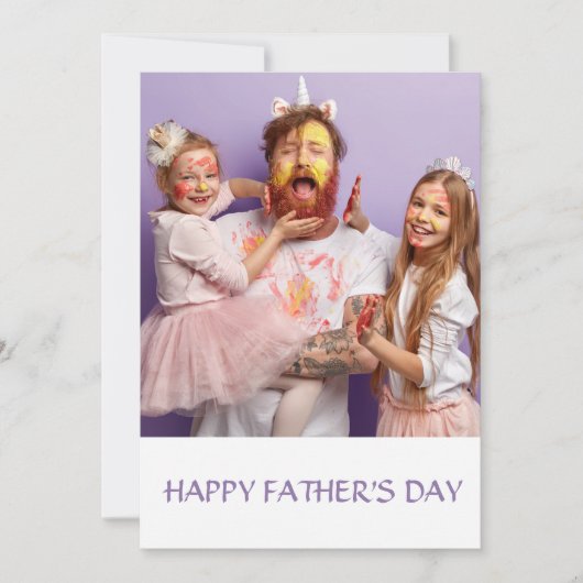 Happy Vaderdag gepersonaliseerde foto Bedankkaart (Voorkant)