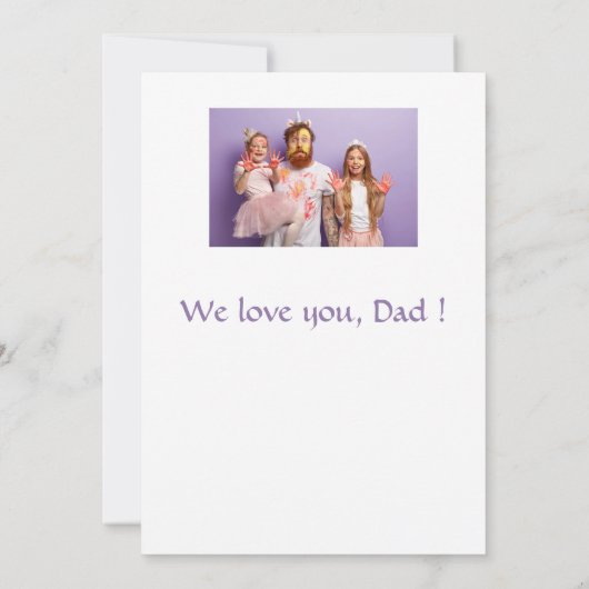 Happy Vaderdag gepersonaliseerde foto Bedankkaart (Achterkant)