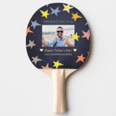 Happy Vaderdag gepersonaliseerde fototekst Tafeltennisbatje (Voorkant)