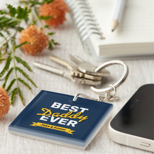 Happy Vaderdag Gepersonaliseerde Sleutelhanger