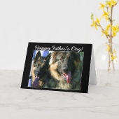 Happy Vaderdag German Shepherds wenskaart Kaart (Gele Bloem)
