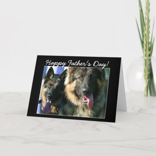 Happy Vaderdag German Shepherds wenskaart Kaart (Voorkant)