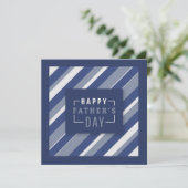 Happy Vaderdag | Gestreept Stropdas Kaart (Staand voorkant)