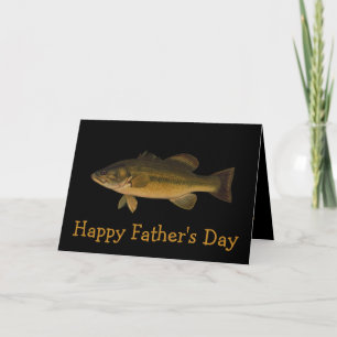 Happy Vaderdag Gevist Fish Bass Kaart