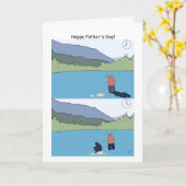 Happy Vaderdag Gevist Kaart - Grappige Cartoon (Gele Bloem)