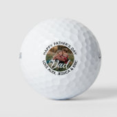 Happy Vaderdag Gift voor papa Persoonlijke foto Golfballen (Voorkant)