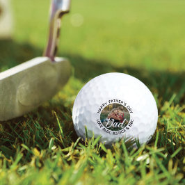 Happy Vaderdag Gift voor papa Persoonlijke foto Golfballen