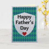 Happy Vaderdag Glitter Kaart (Gele Bloem)
