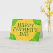 Happy Vaderdag Glitter Kaart (Gele Bloem)