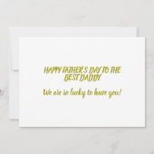 Happy Vaderdag Gold Script Photo Collage Card Kaart (Achterkant)