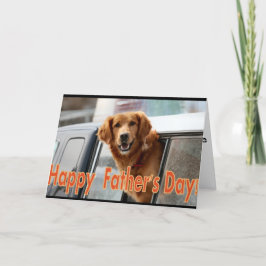 Happy Vaderdag Golden Retriever kaart