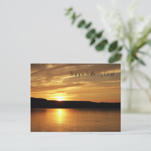 Happy Vaderdag Golden Sunset Briefkaart (Staand voorkant)